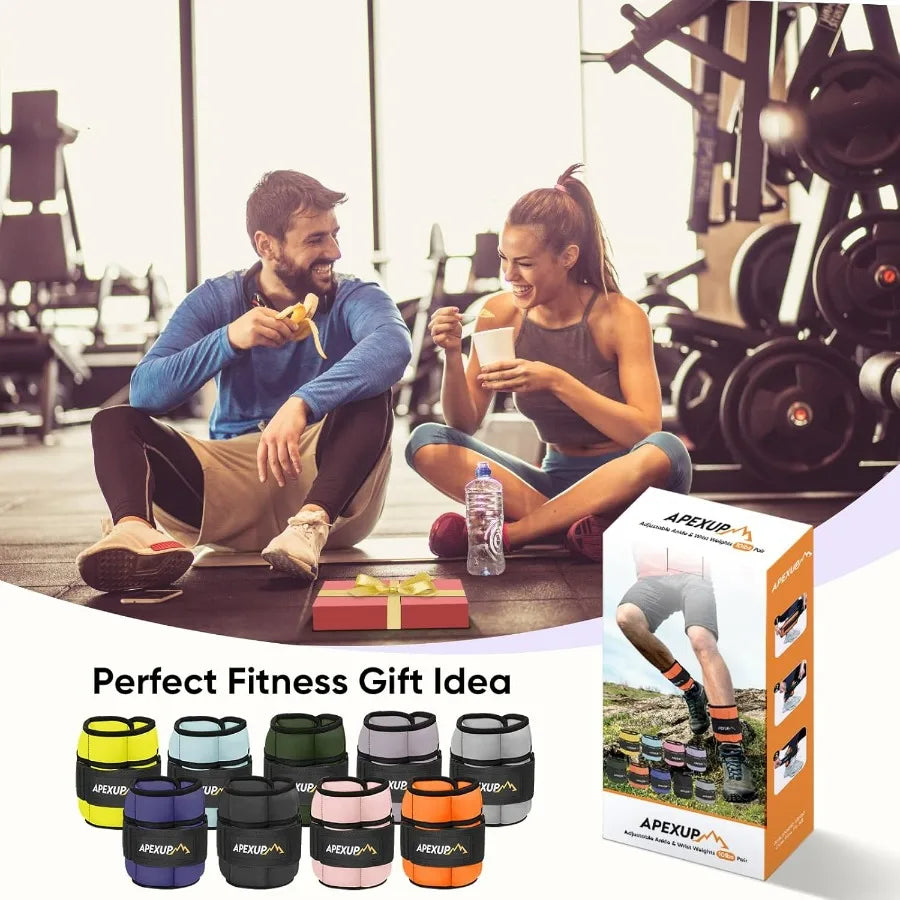 LISM 10lbs Adjustable Ankle Weights For Yoga Walking Running