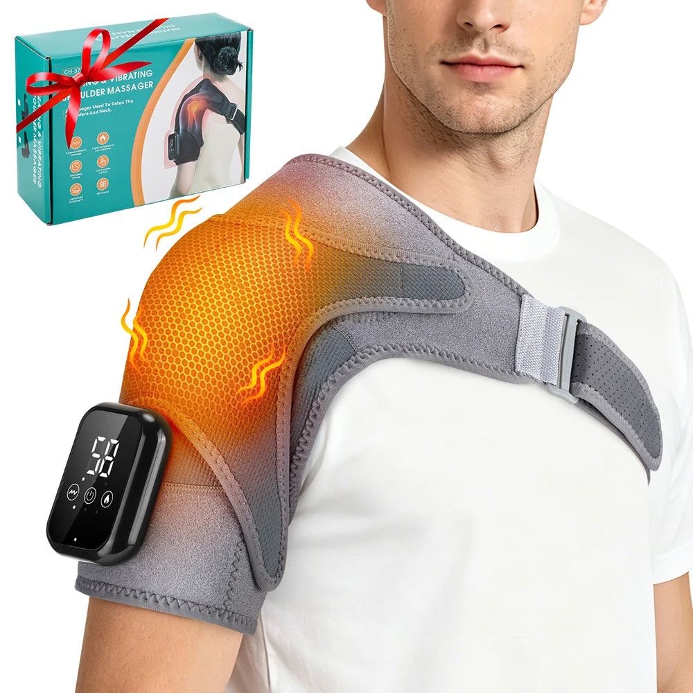 PASTSKY Rechargeable Heated Shoulder Massager With 3 Heat Levels