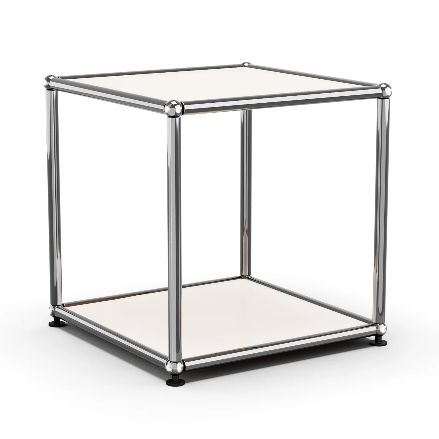 Furgle Modern Minimalist Side End Table With Cube Shelf