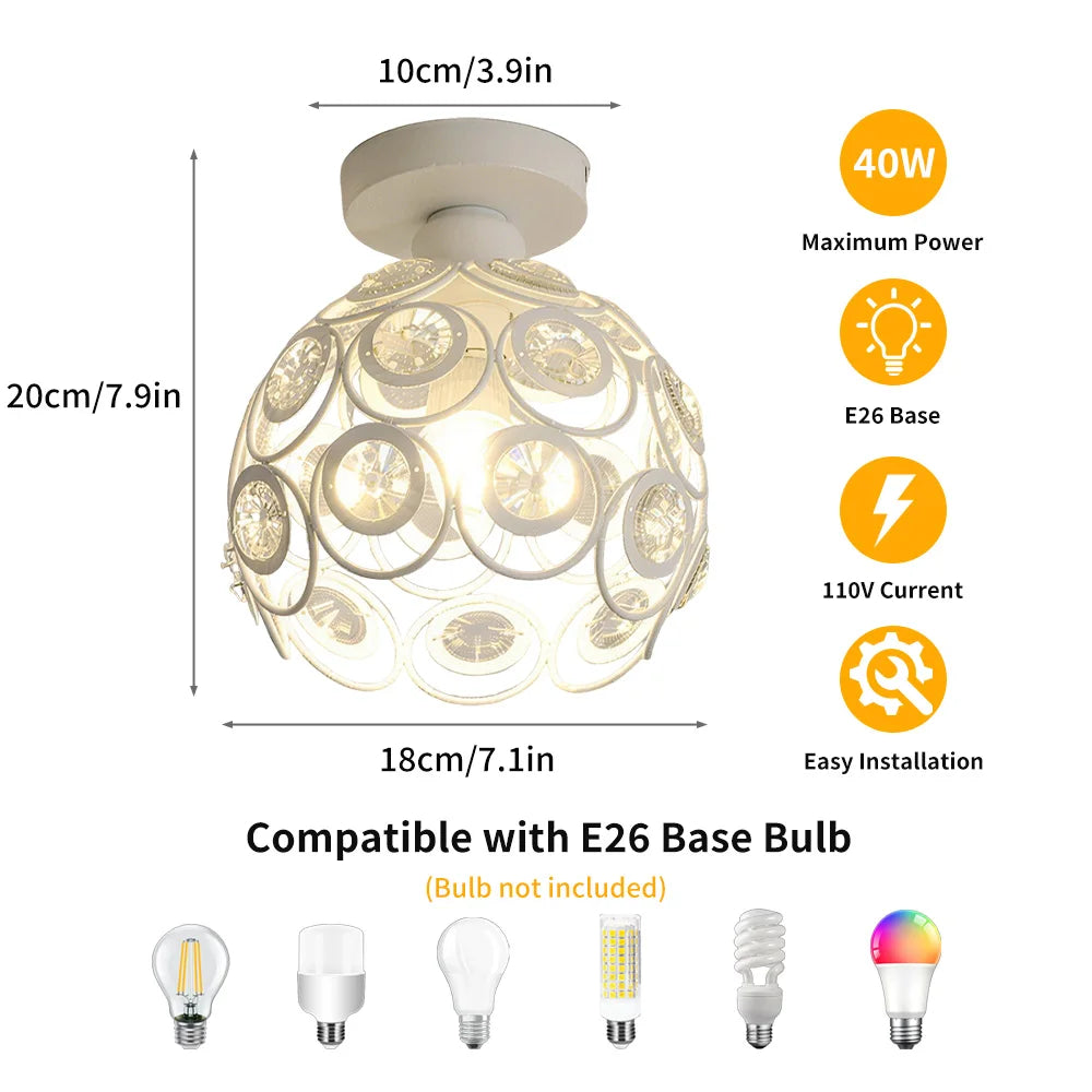 DF LIGHT HOUSE Modern Glass Iron Ceiling Pendant Light