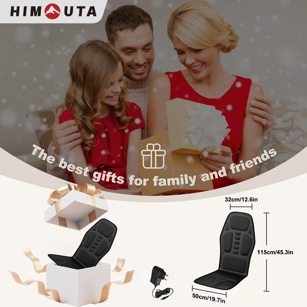 Himouta Electric Heated Back Massage Chair Cushion