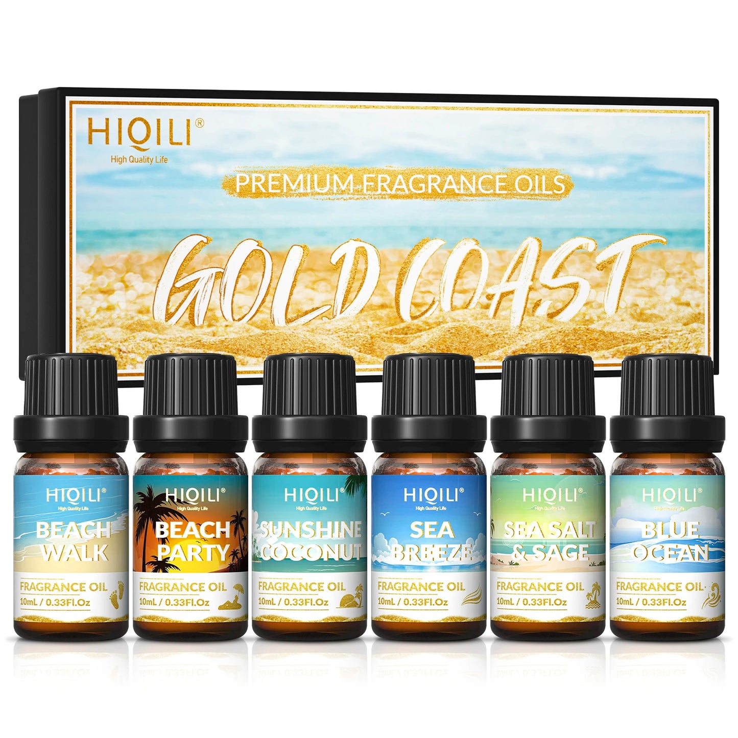 HIQILIE Fragrance Oil Set 6 Piece Diffuser Aromatherapy