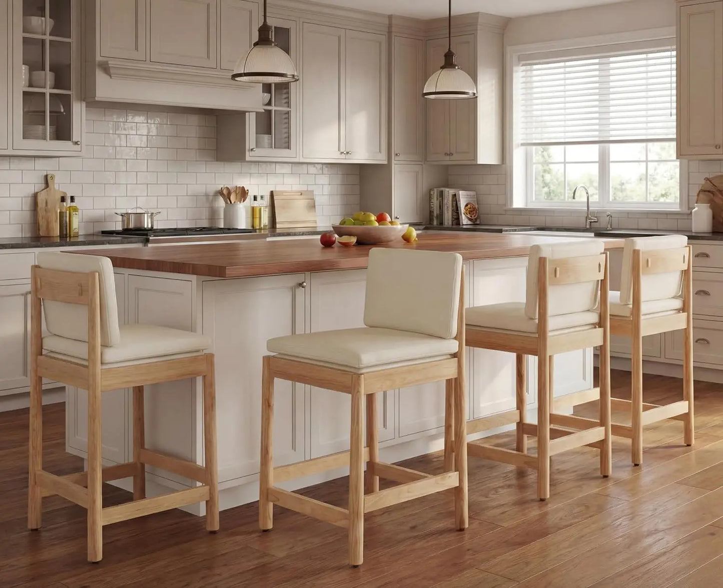 Frame Counter Height Bar Stools Set Of 4 Mid Century Modern