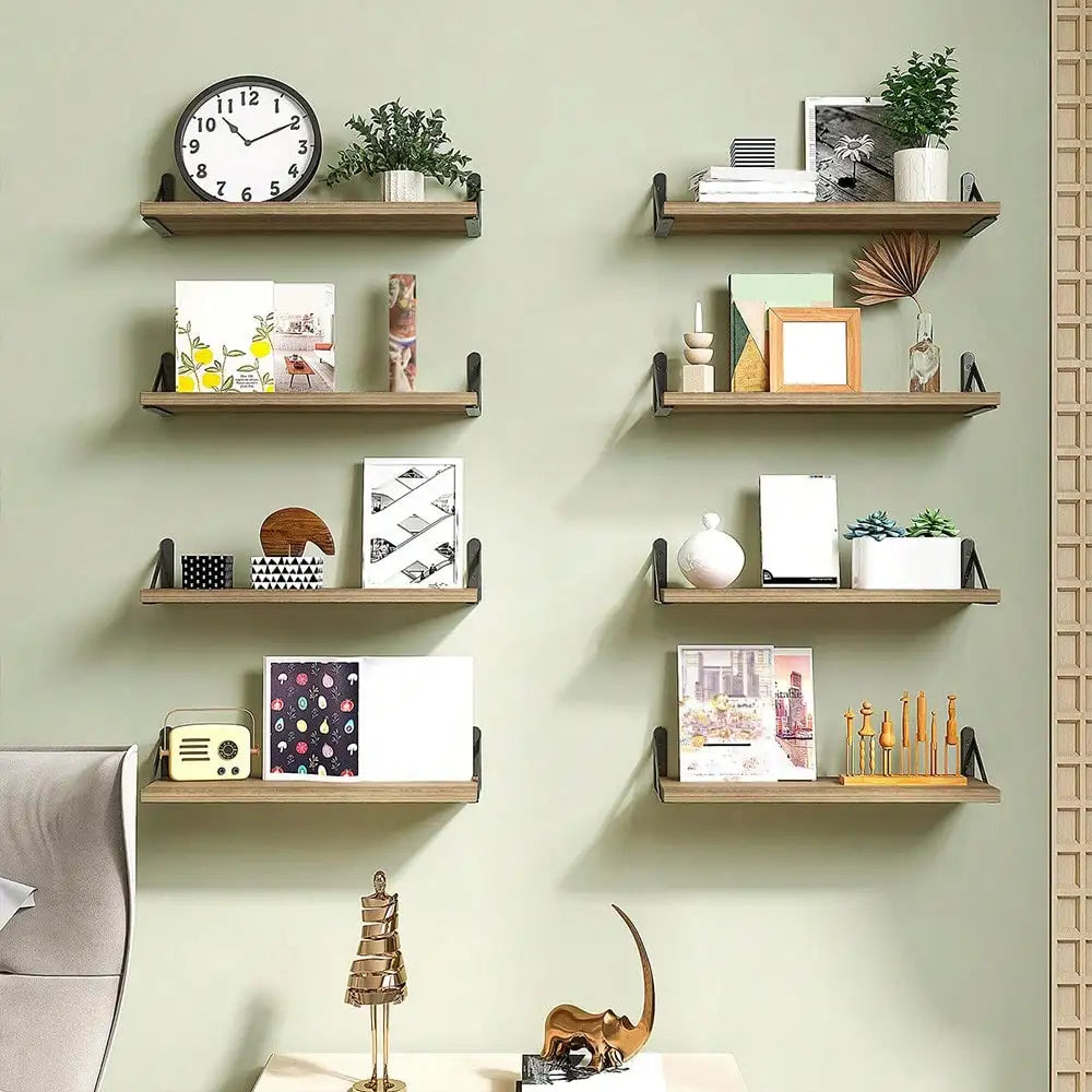 Floating Rustic Wood Shelves for Bedroom Living Room Kitchen Bath