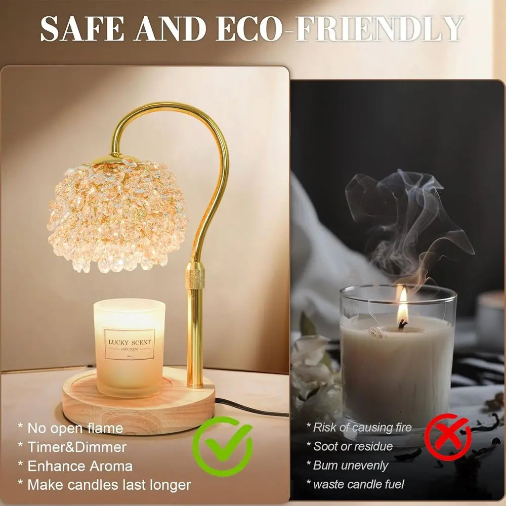 Candle Warmer Lamp With Timer Dimmable Crystals 312 K9