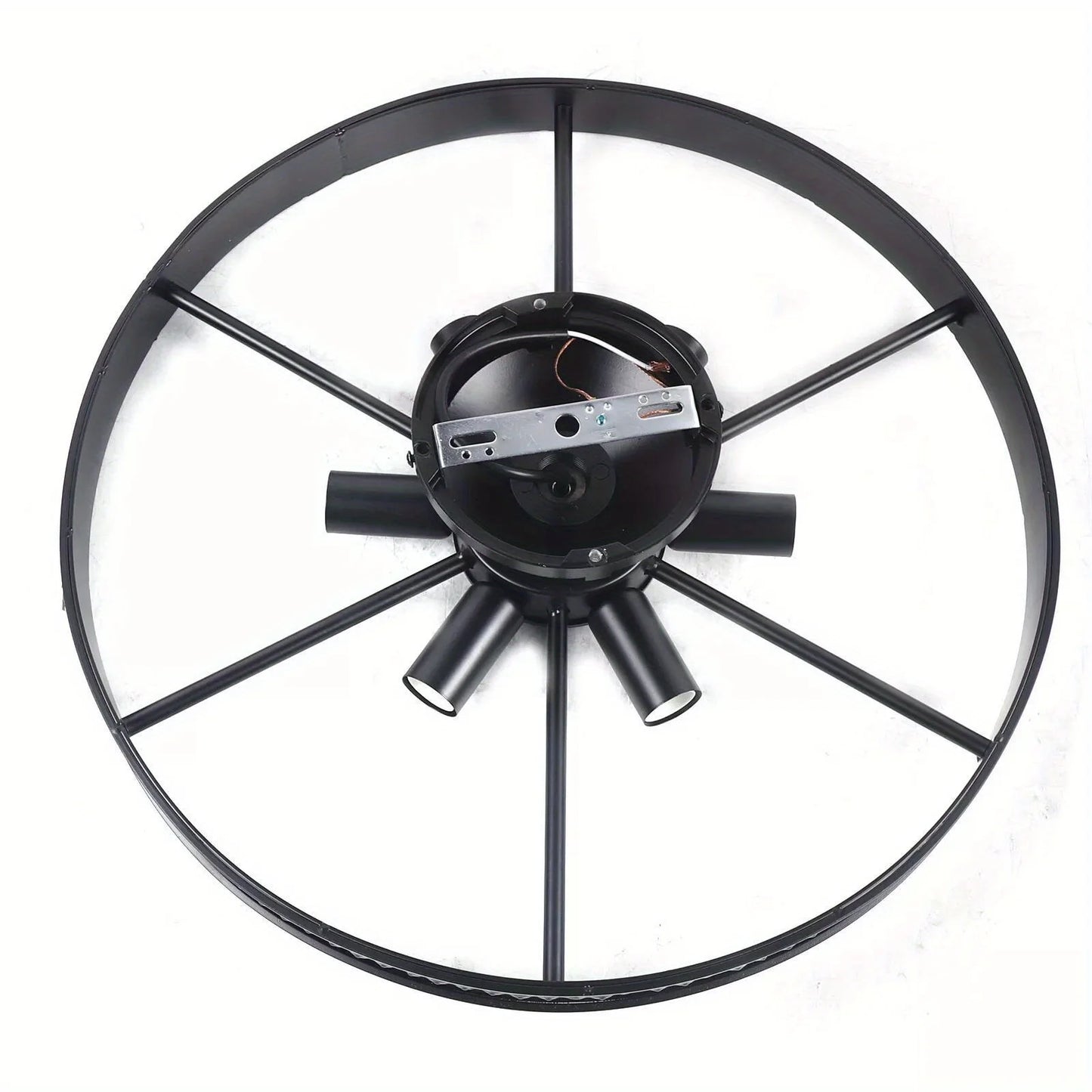 Industrial 6-Light Flush Mount Ceiling Light
