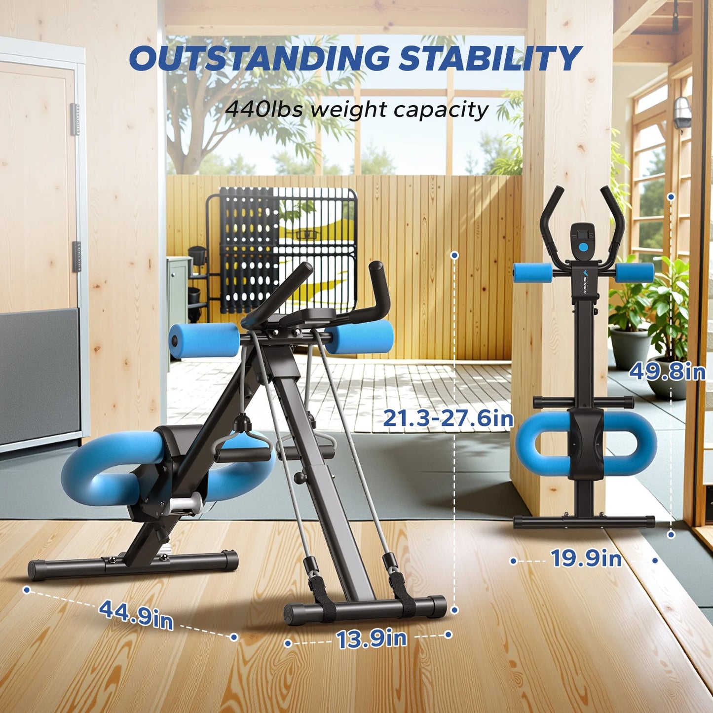 MERACH Abdominal Foldable Machine Adjustable Trainer Core Exercise System