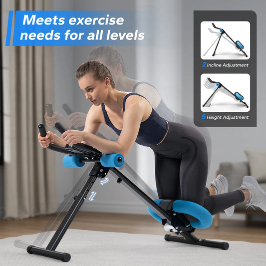 MERACH Abdominal Foldable Machine Adjustable Trainer Core Exercise System