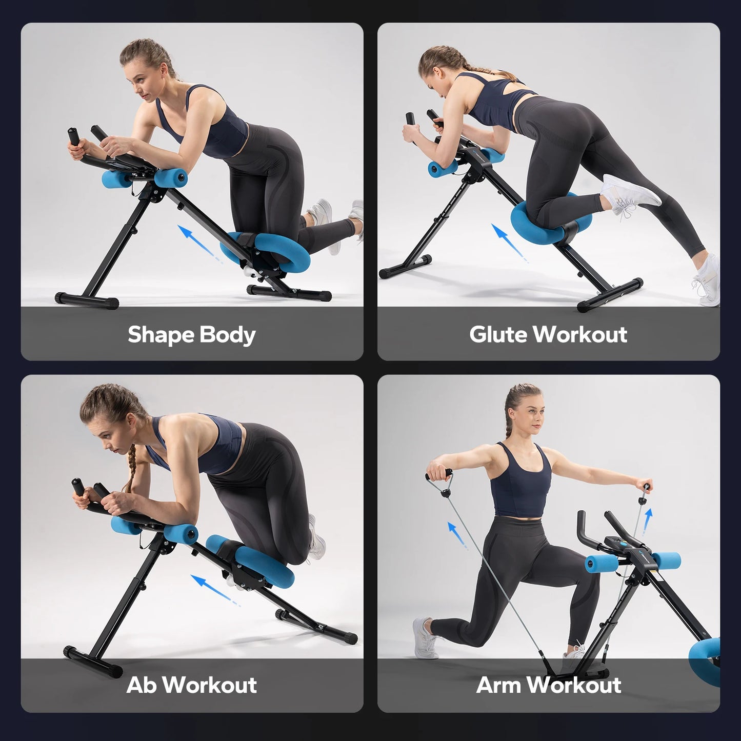 MERACH Abdominal Foldable Machine Adjustable Trainer Core Exercise System
