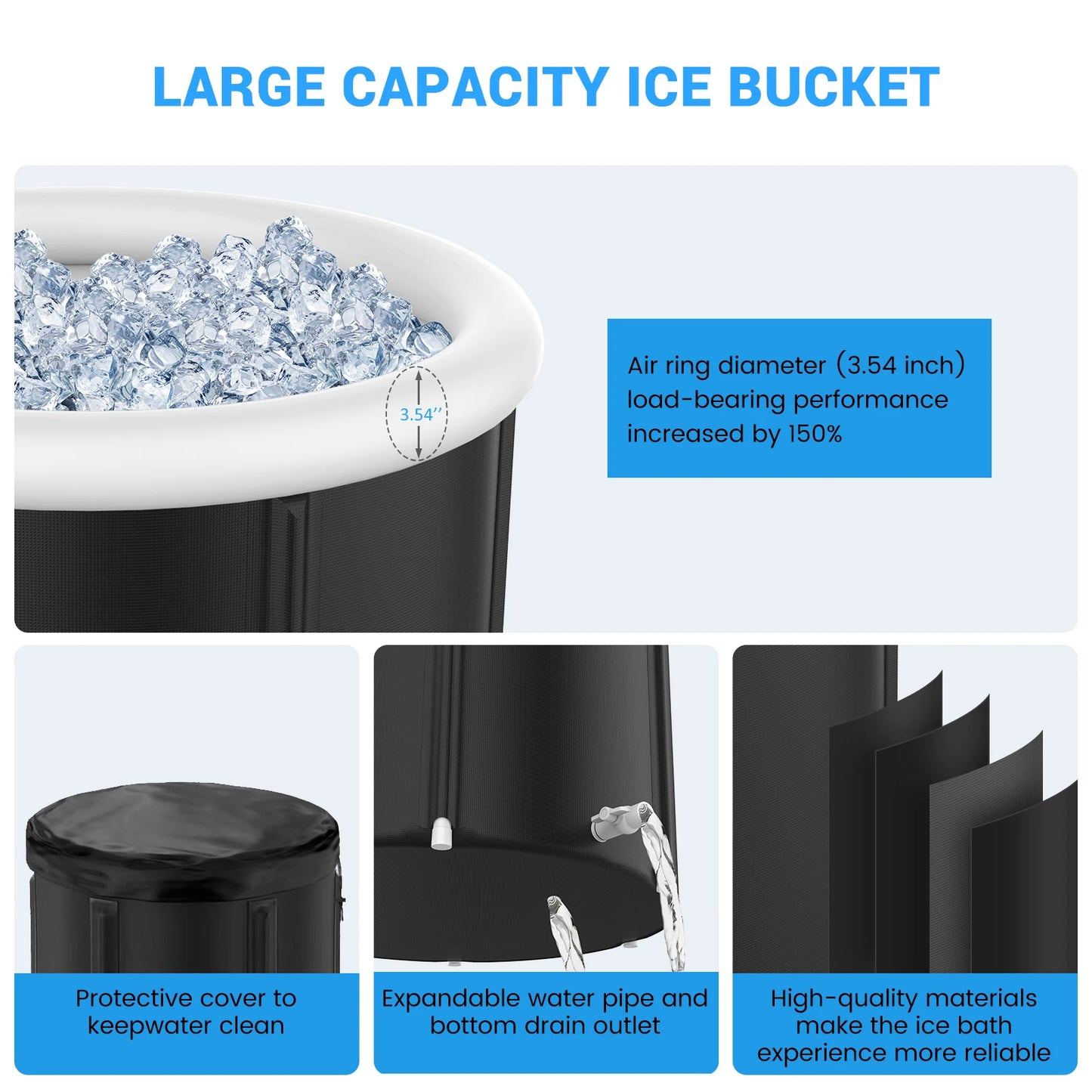 Portable Ice Bath Cold Plunge Tub For Sports Recovery