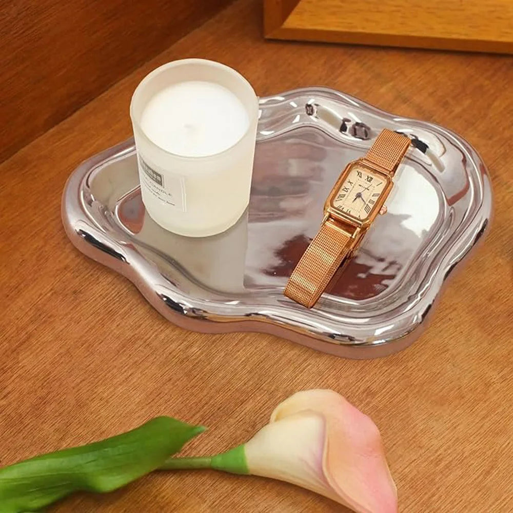 Cloud Design Jewelry Tray Organizer for Rings Keys Perfume Dresser Nightstand