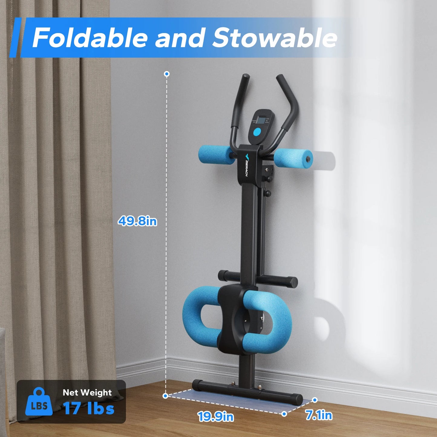 MERACH Abdominal Foldable Machine Adjustable Trainer Core Exercise System