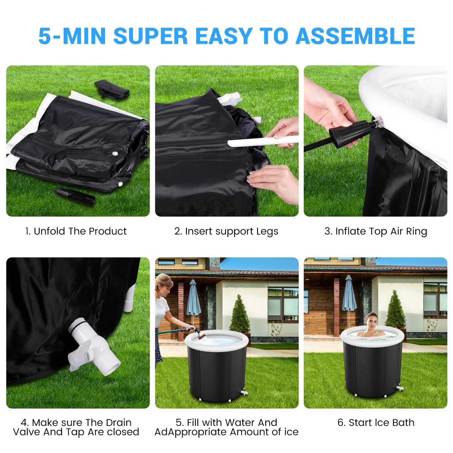 Portable Ice Bath Cold Plunge Tub For Sports Recovery