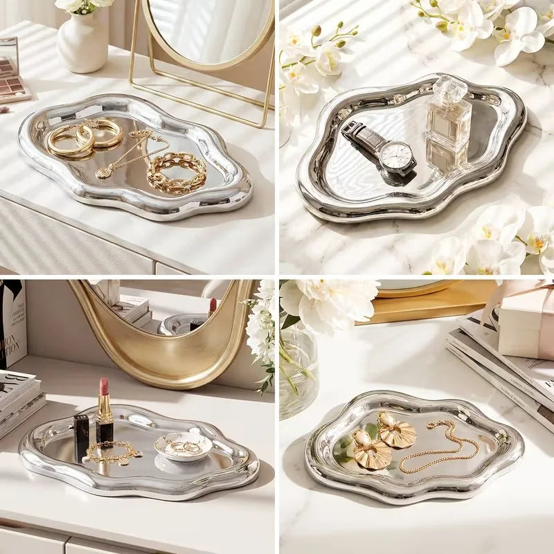 Cloud Design Jewelry Tray Organizer for Rings Keys Perfume Dresser Nightstand