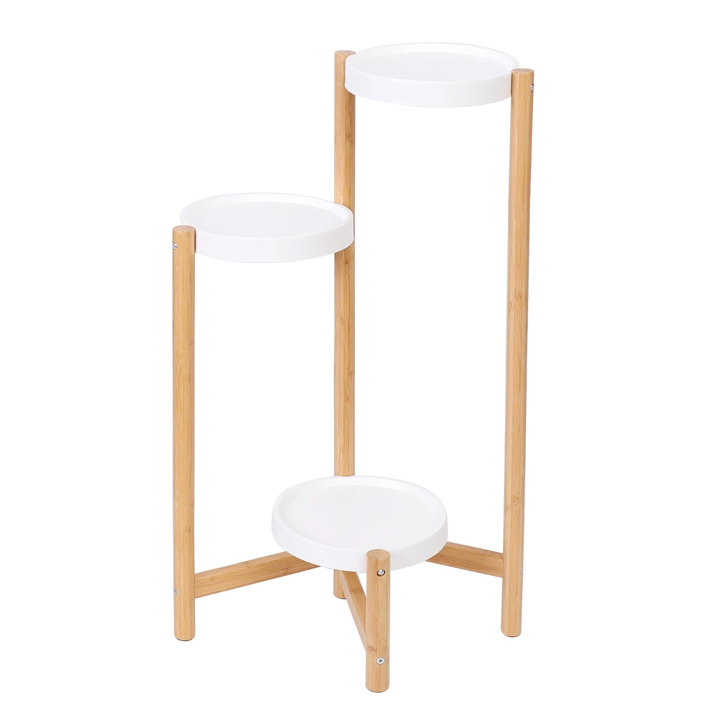 BINGOPAW Bamboo Plant Stands 3 Tier Indoor Corner Display Rack