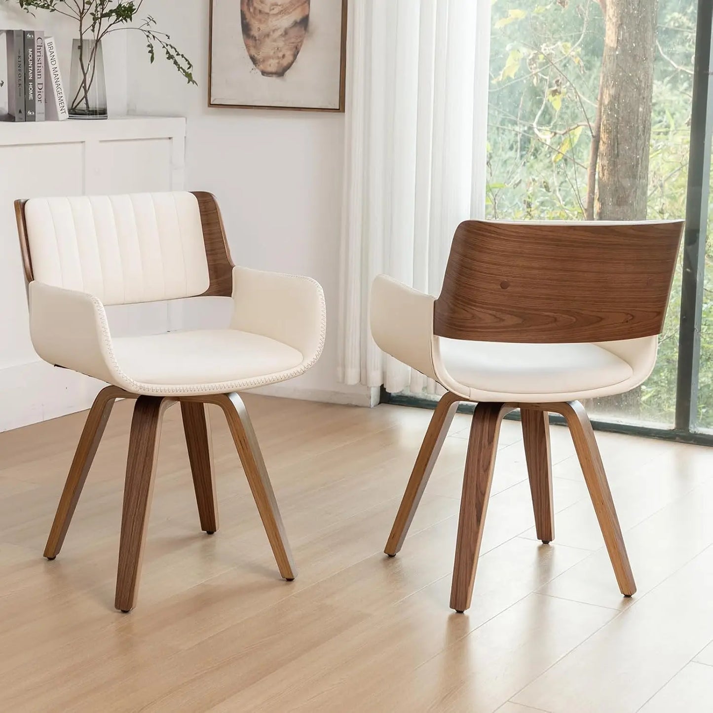 Mid Century Modern Swivel Dining Chairs