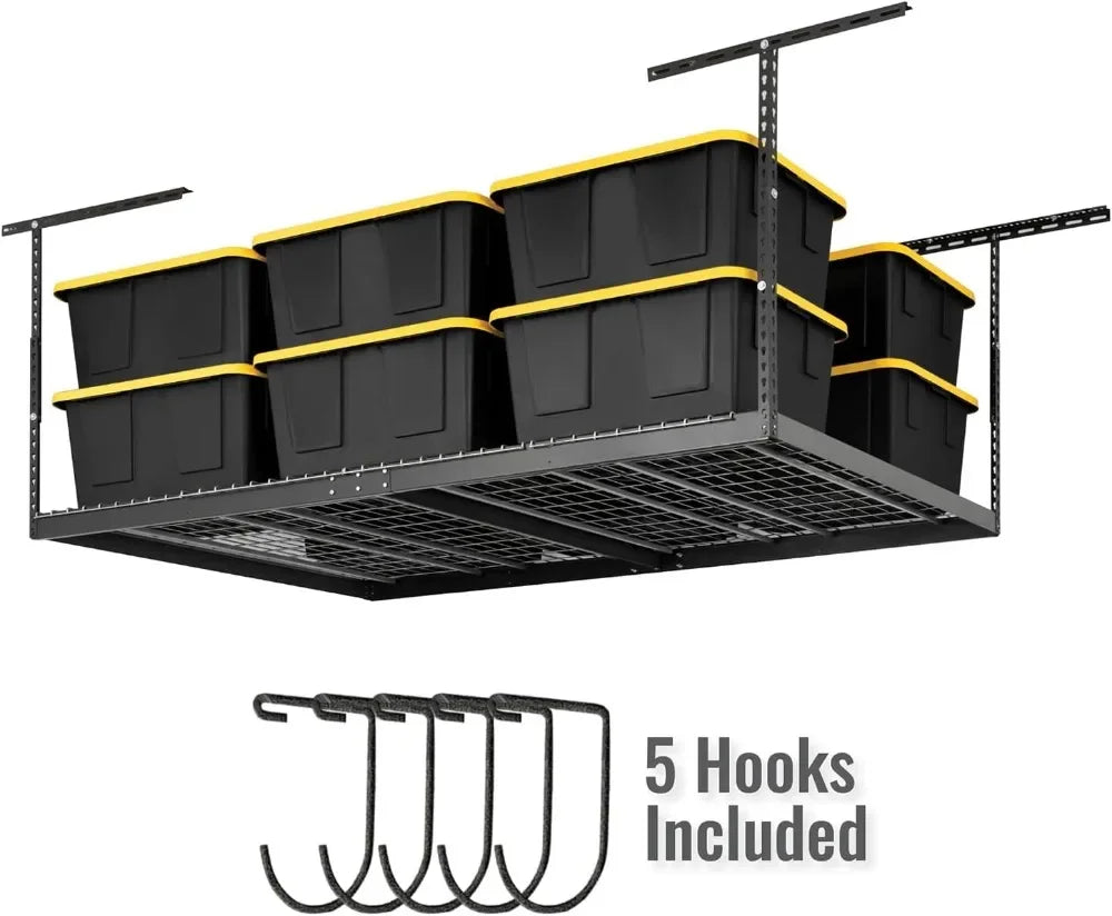 Heavy Duty Garage Ceiling Storage Rack 600 Pound Capacity