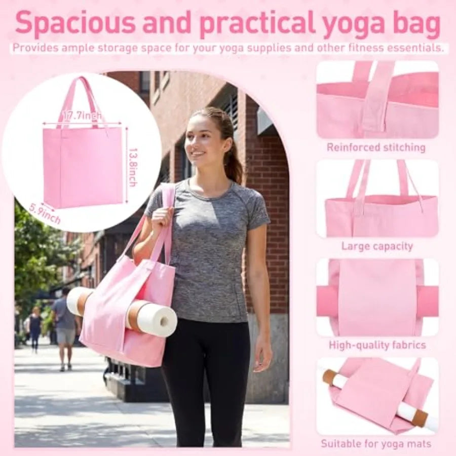 Pink Yoga Accessories Set 11 Pieces for Women Pilates Kit