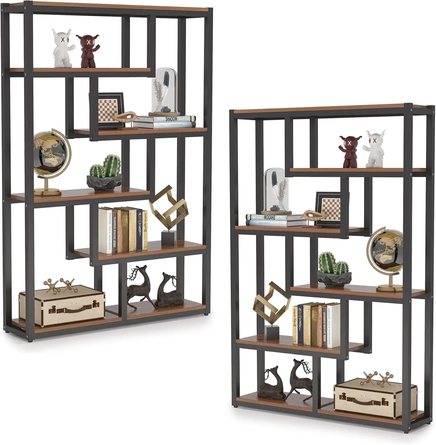 Way To Origin Modern Industrial Etagere Bookshelf Storage Display