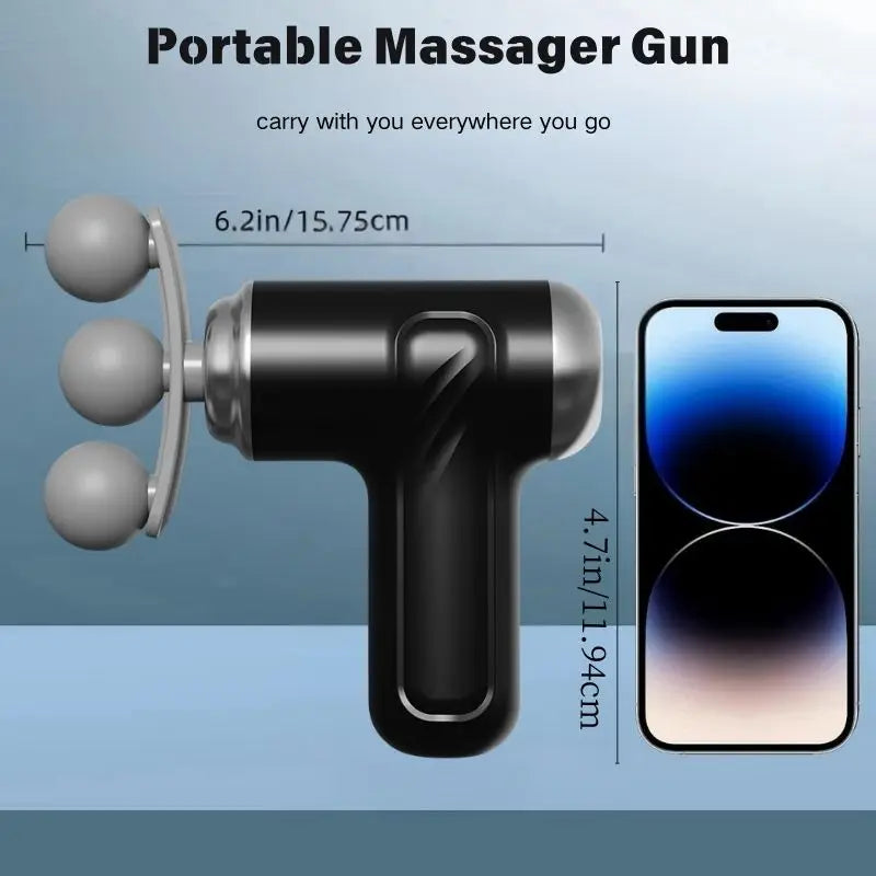 Triple Mini Fascia Gun 6 Modes For Full Body Relaxation