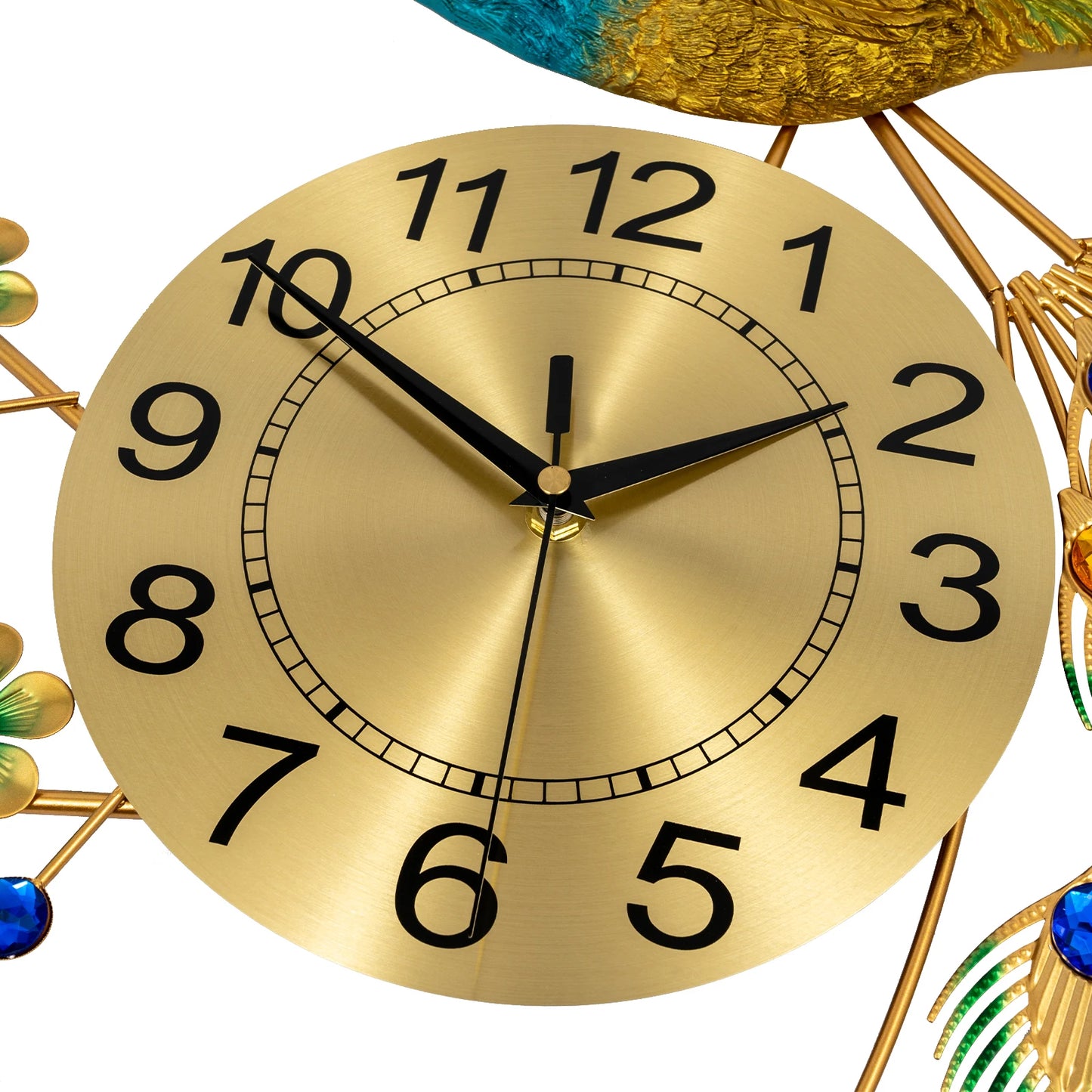 Peacock Wall Clock Modern Art Acrylic Decor Living Room