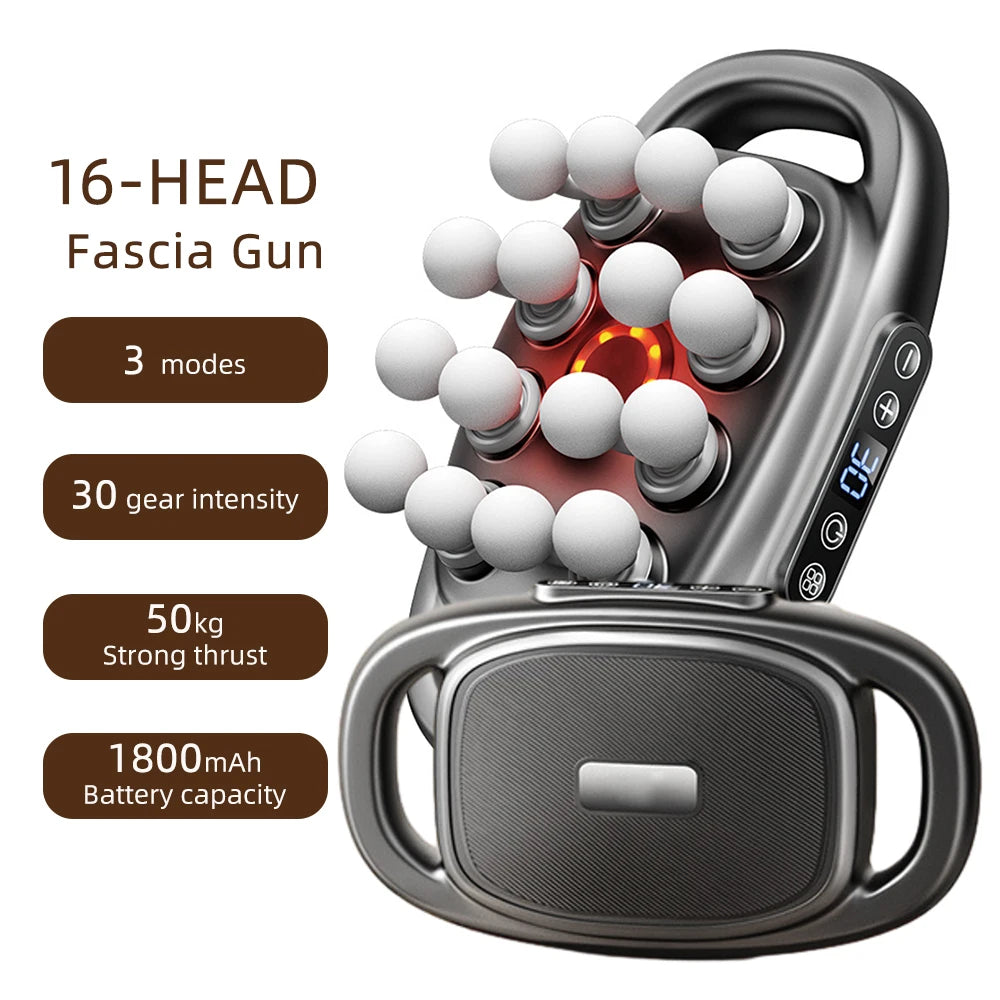 Foreverlily Fascia Gun 16 Heads High Frequency Percussion Massager