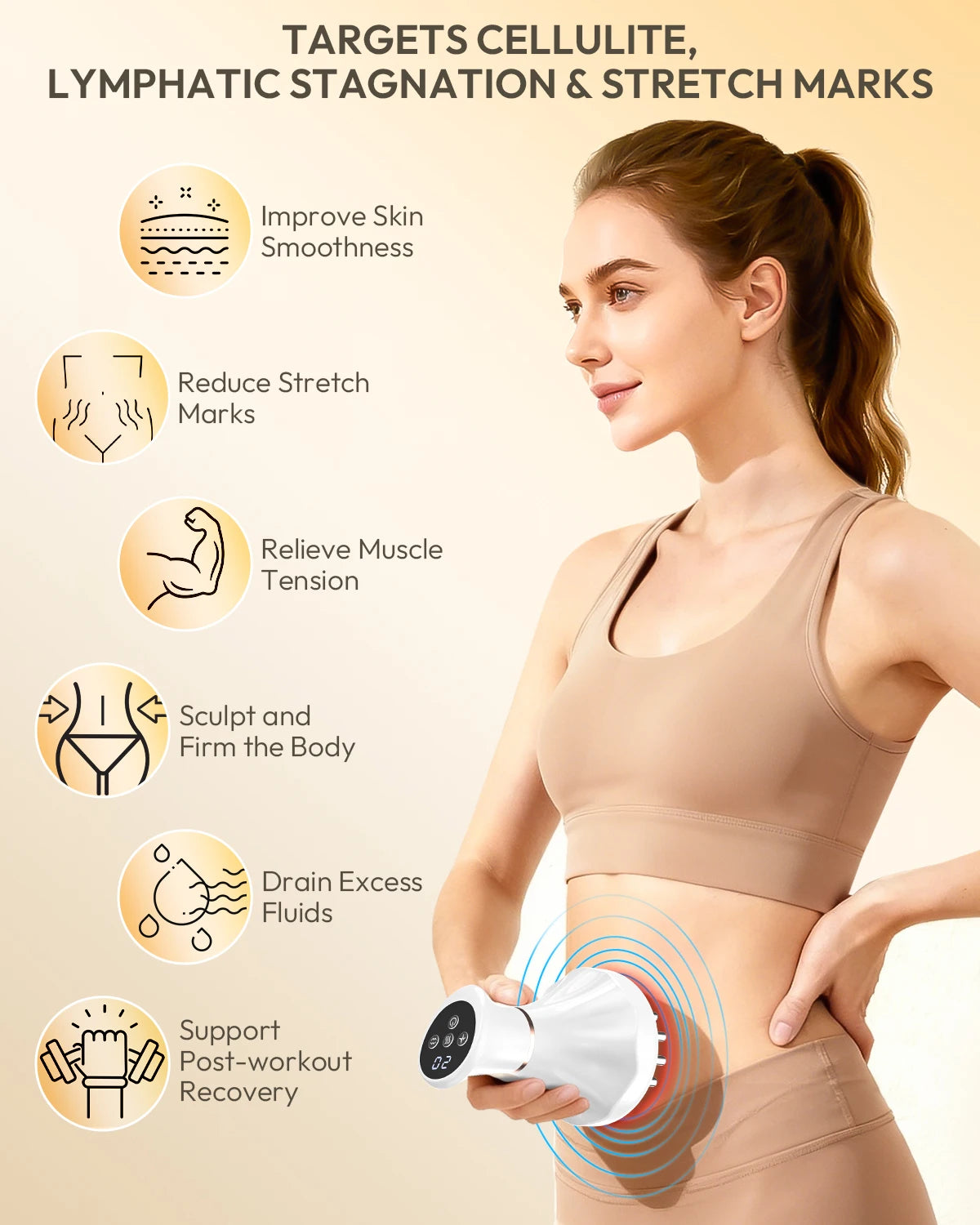 Lymphatic Drainage Massager For Body Sculpting And Anti Cellulite Tool