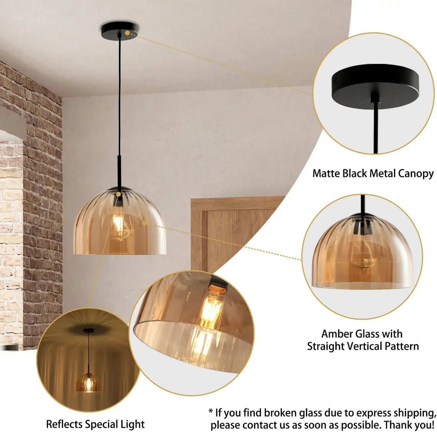 Dome Pendant Chandelier for Kitchen Island Boho Rustic Farmhouse
