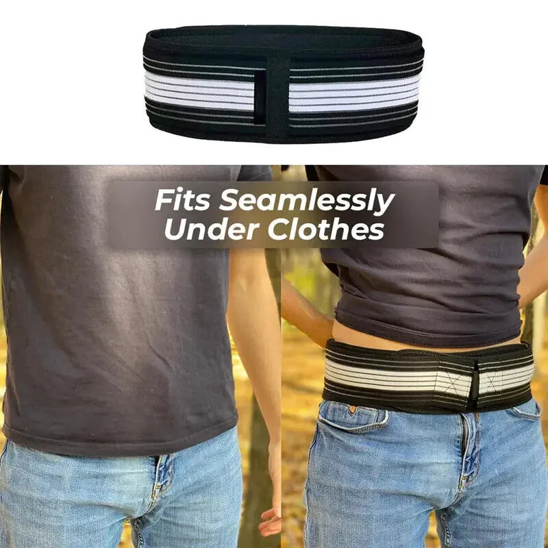 Unisex Back Pain Relief Belt With Lumbar Support And Massager