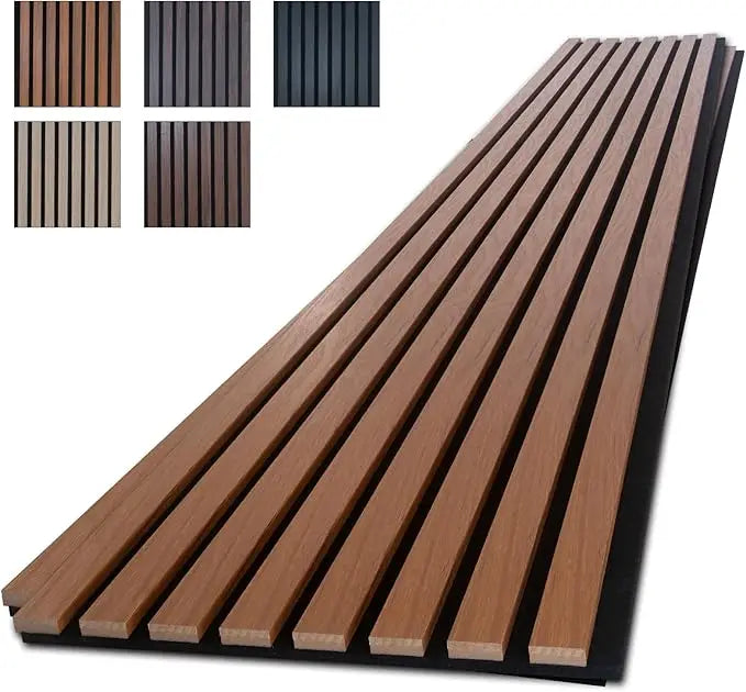 Wood Slat Wall Panels For Interior Soundproof Noise Cancelling Decor