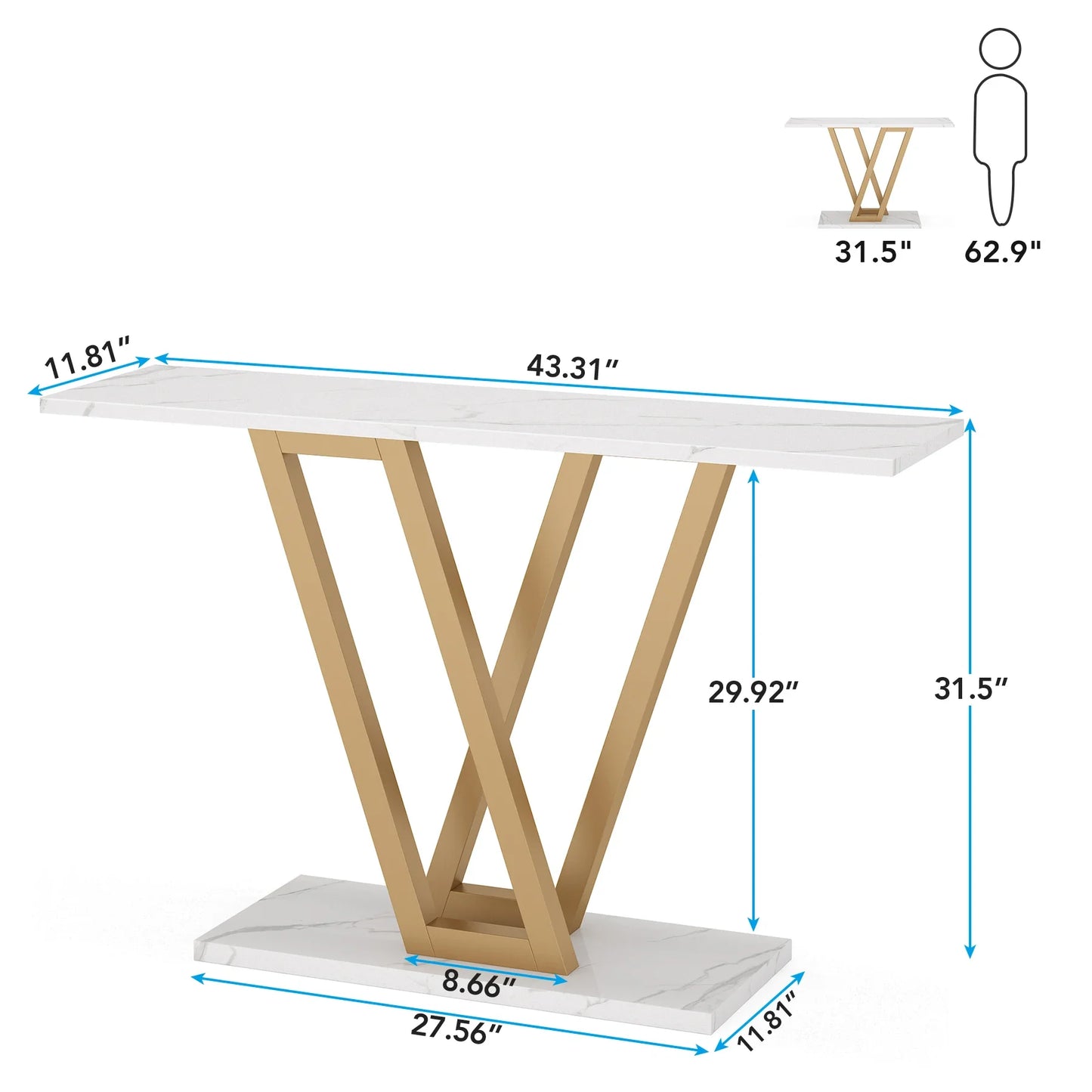 Tribesigns Industrial Console Table For Entryway And Hallway
