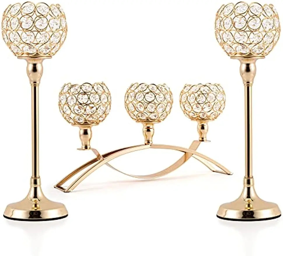 VINCIGANT 3 Arm Tealight Candle Holder Candelabra Stand