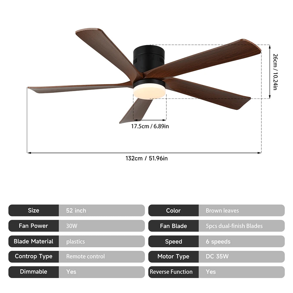 GreeLustr Modern Ceiling Fan With LED Lamp Pendant Light Fandelier