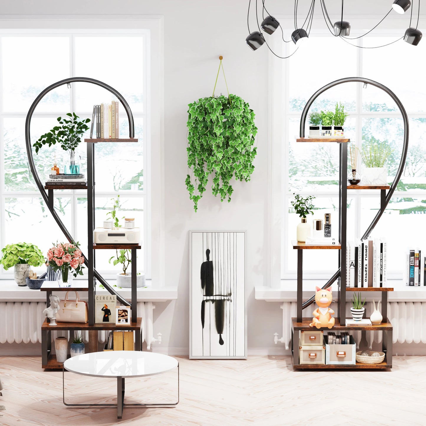 Wisfor 6 Tier Plant Display Rack Heart Shaped Grow Lights