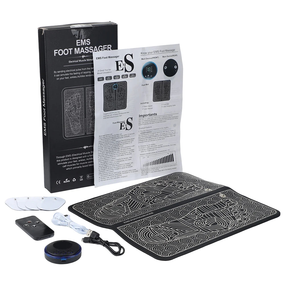 Agdoad Smart EMS Foot Massager 8 Modes 19 Levels Pad