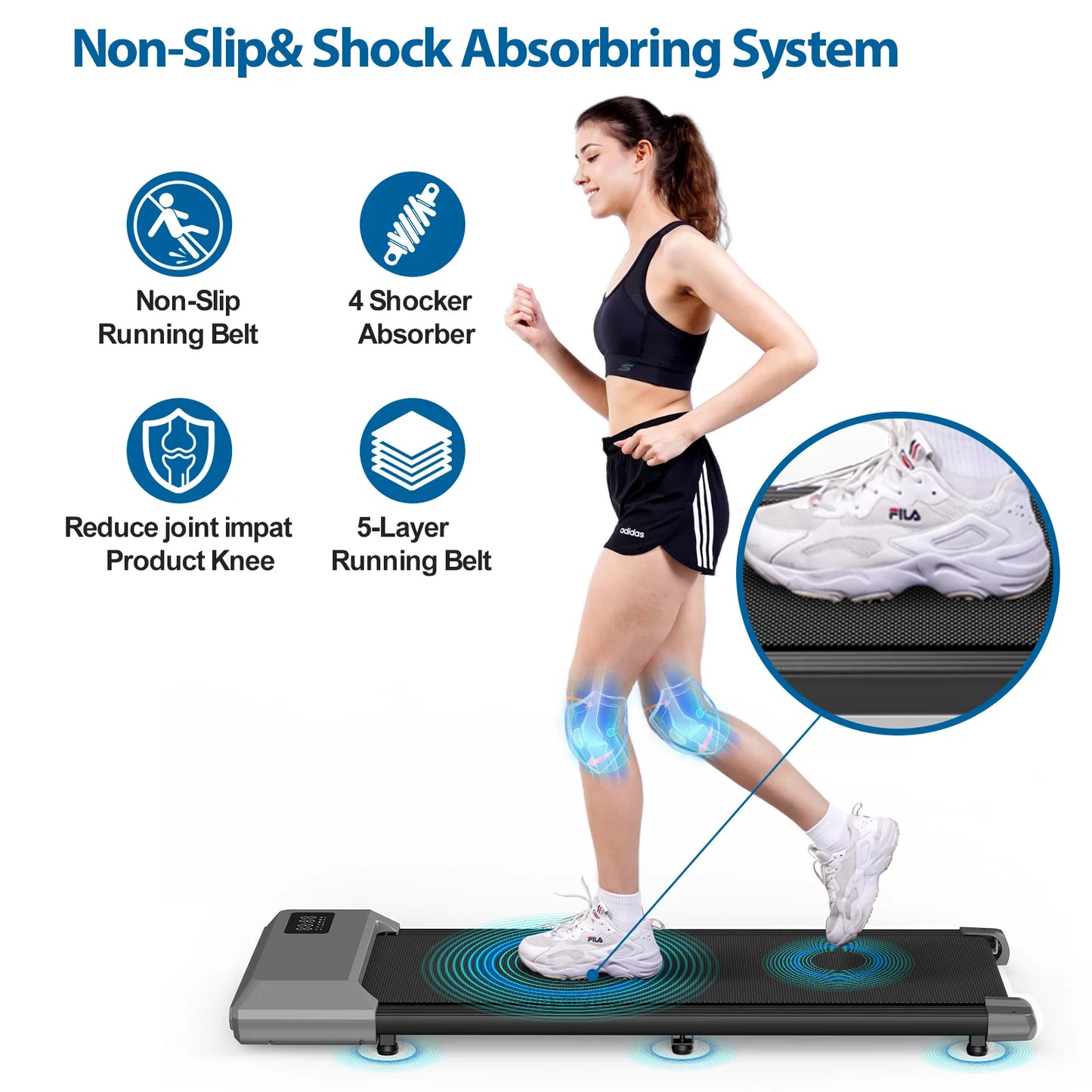 Noned Walking Pad Mini Under Desk Treadmill For Home Office