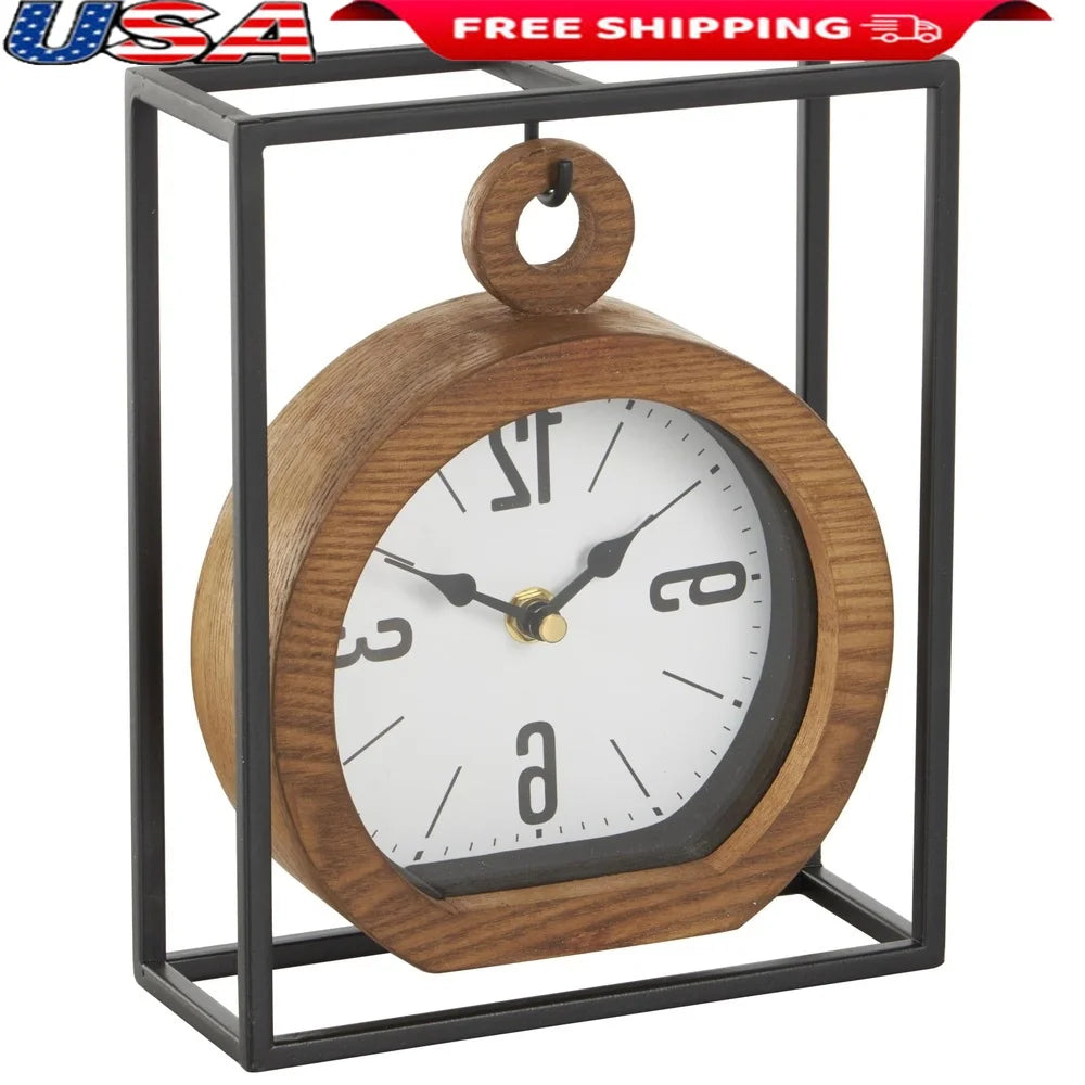 Elegant Metal Suspended Clock With Quiet Quartz Movement For Home