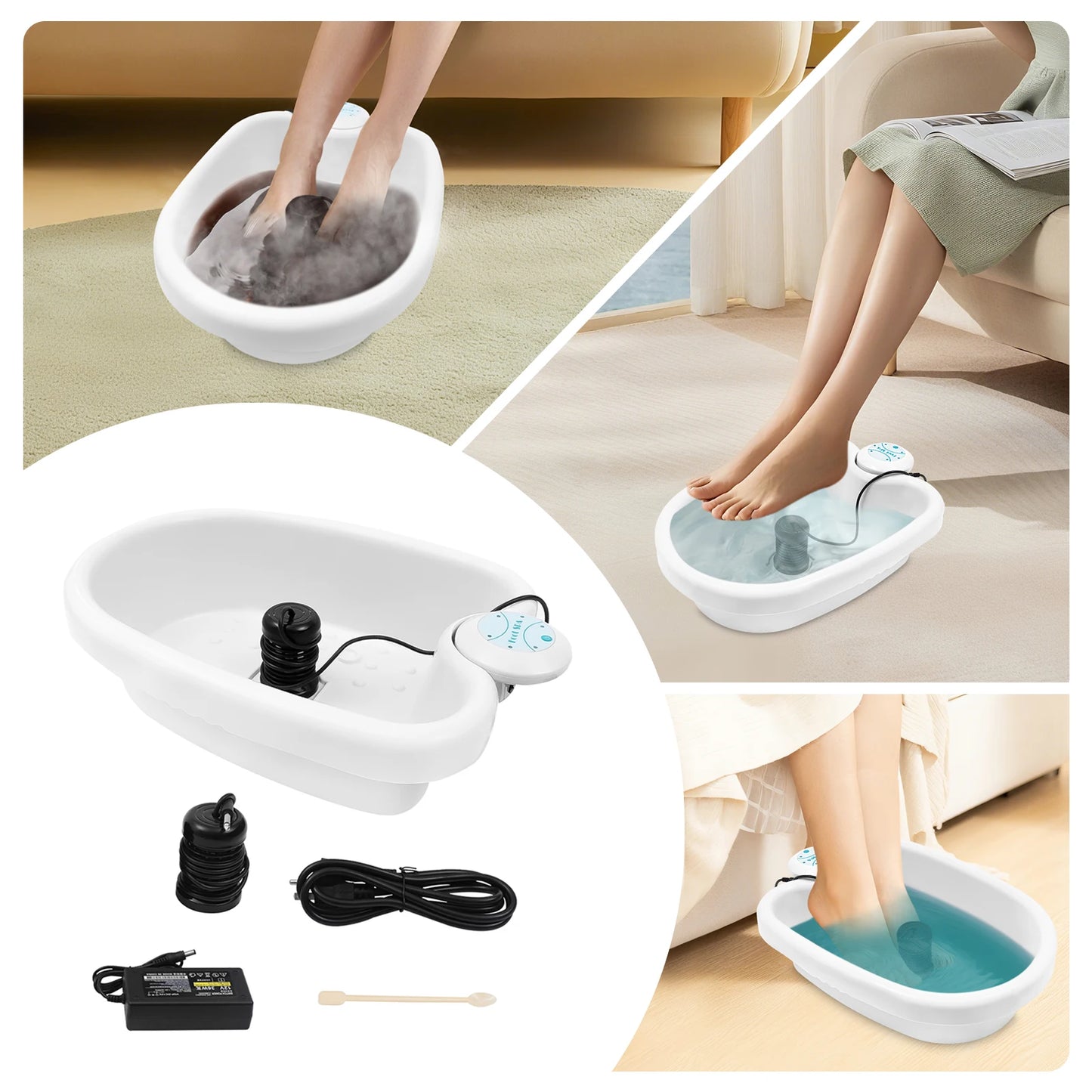 Bymaocar Ionic Foot Bath Detox Machine With Tub Therapy