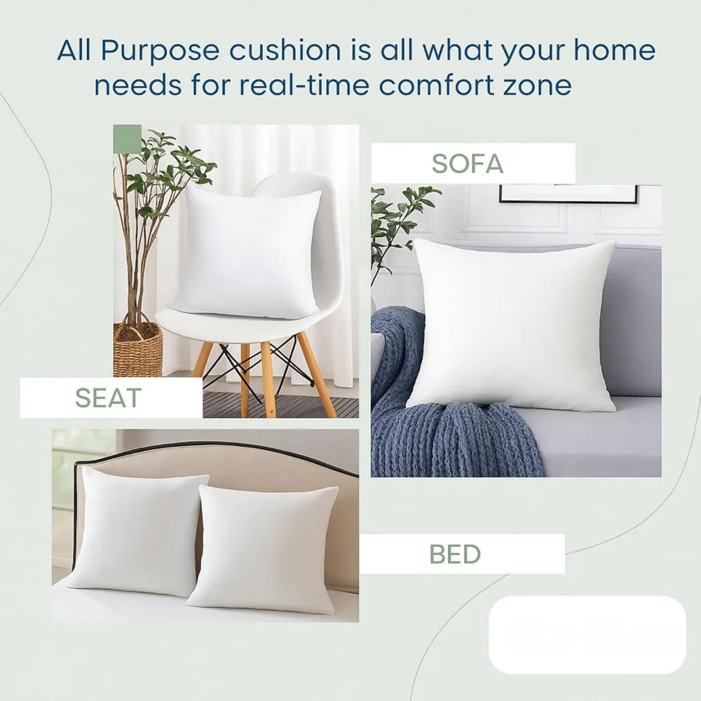 NBVCX Down Alternative Throw Pillow Inserts Pack of Two