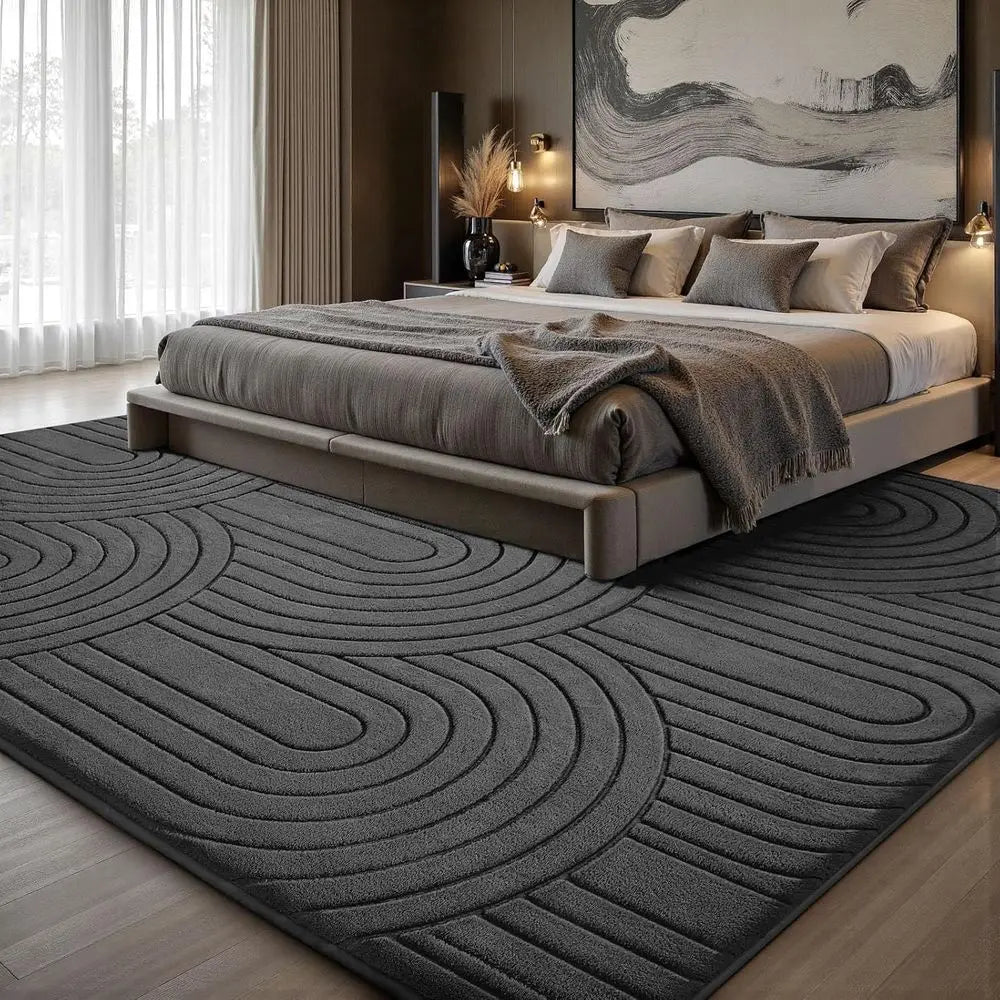 Polyester Area Rug Non Slip Machine Washable Living Room