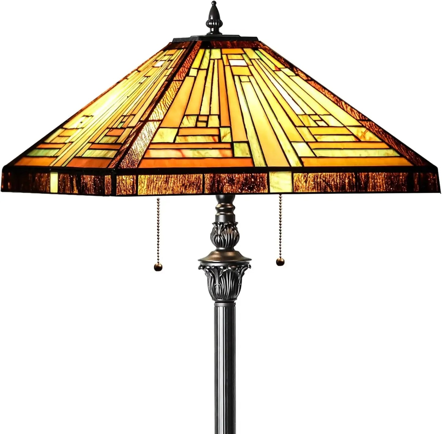 Capulina Tiffany Lamp Stained Glass Floor Lamp 2 Light