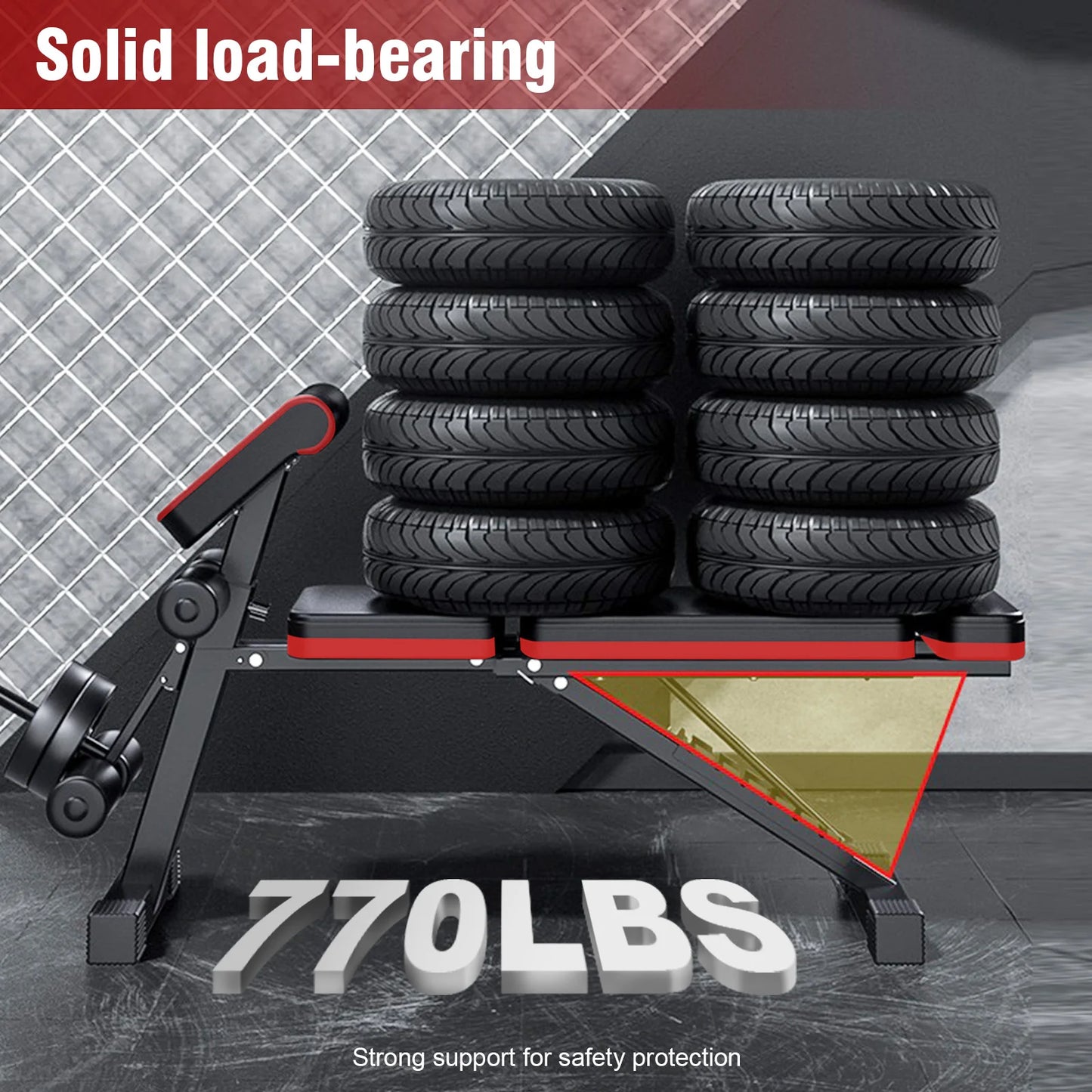 7 Level Foldable Weight Bench Adjustable Incline And Leg Extension
