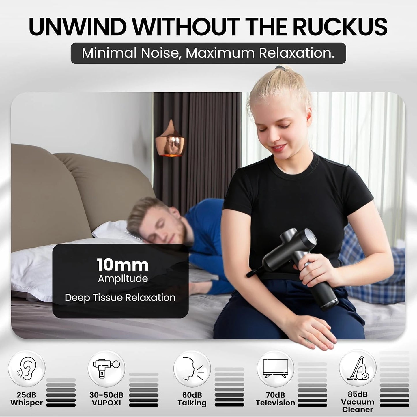 Deep Tissue Massage Gun 99 Speed Levels 8 Attachments