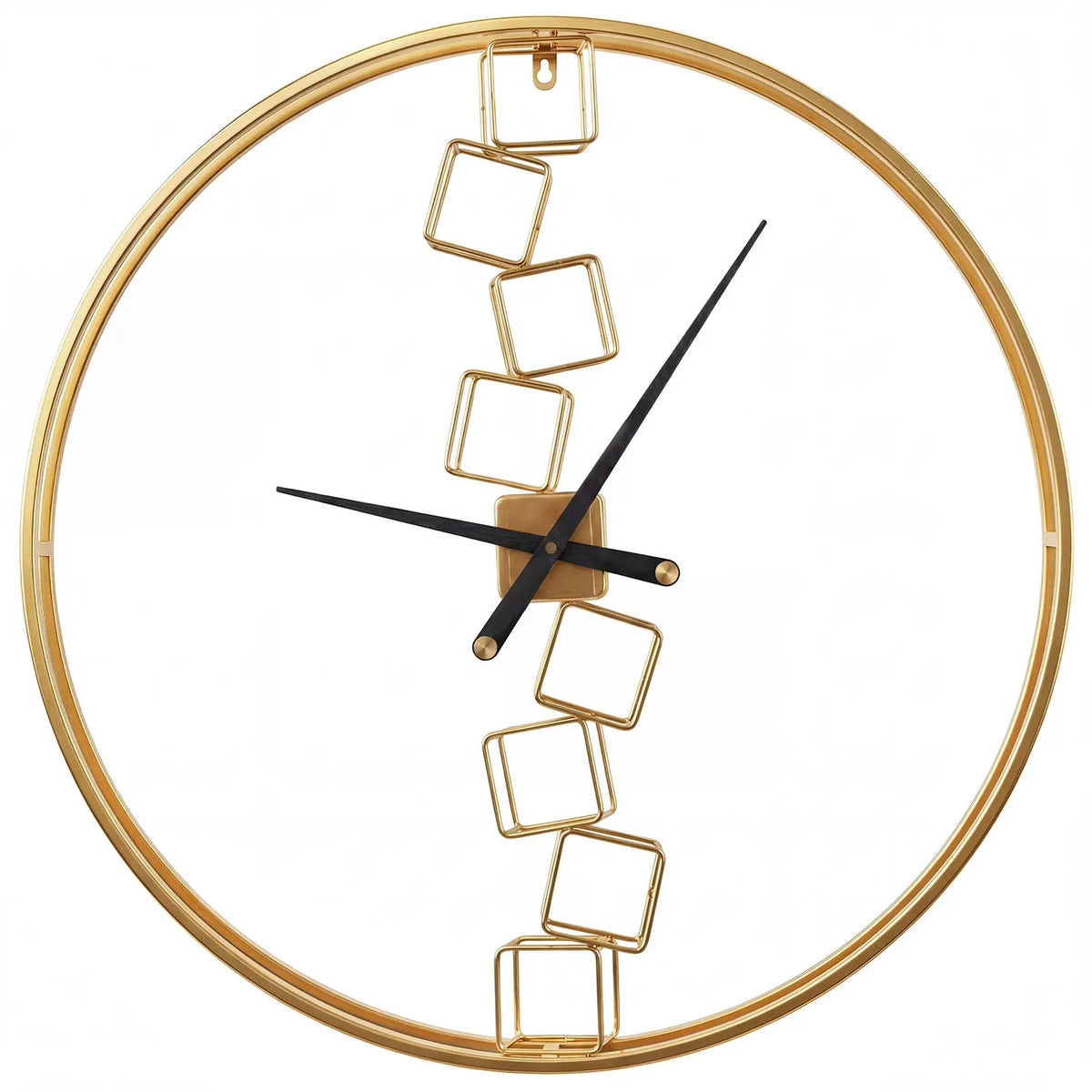27" Gold Geometric Mid-Century Wall Clock