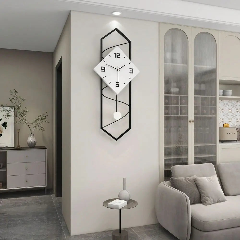 Decorative Modern Wall Clock Silent Quartz Movement Battery Operated