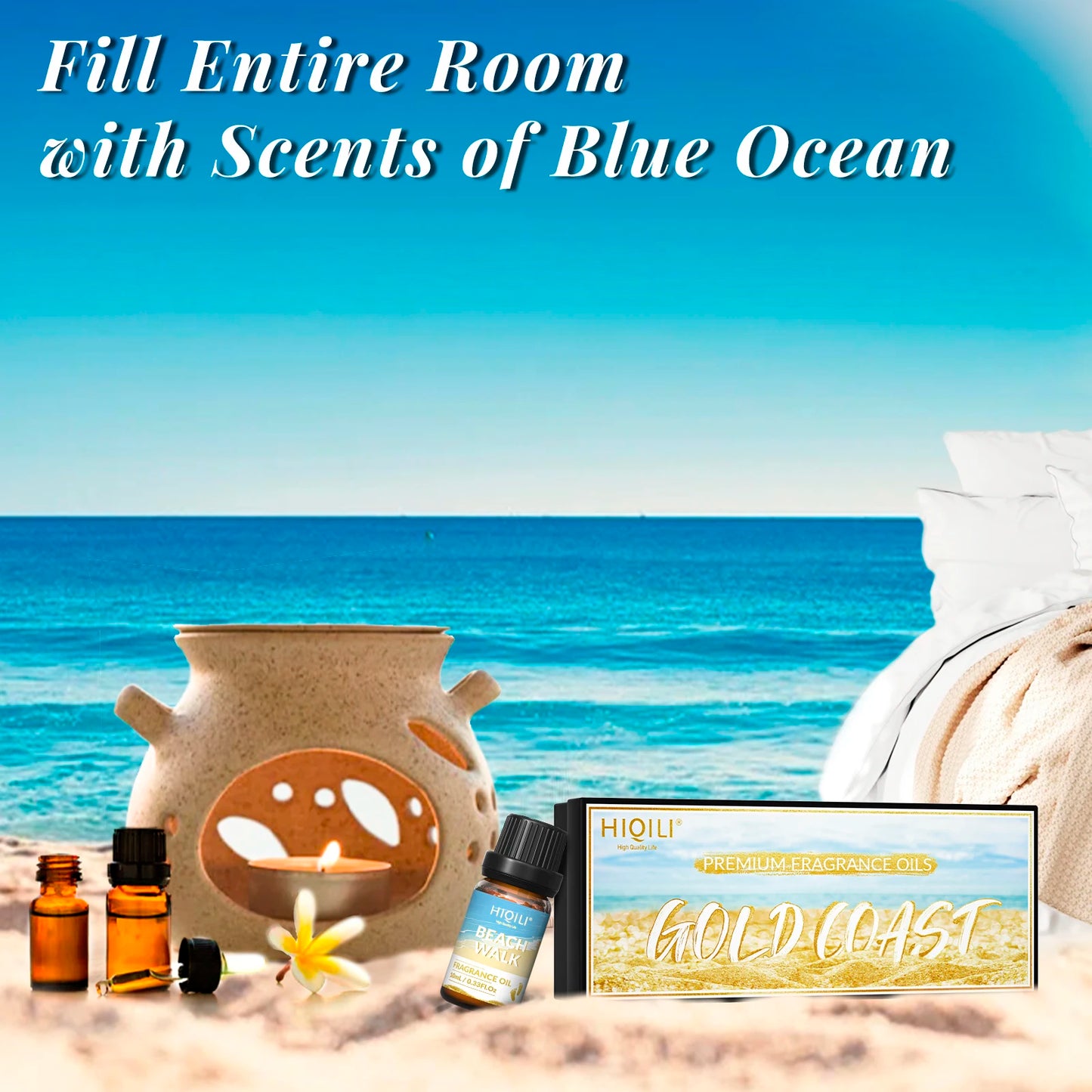 HIQILIE Fragrance Oil Set 6 Piece Diffuser Aromatherapy