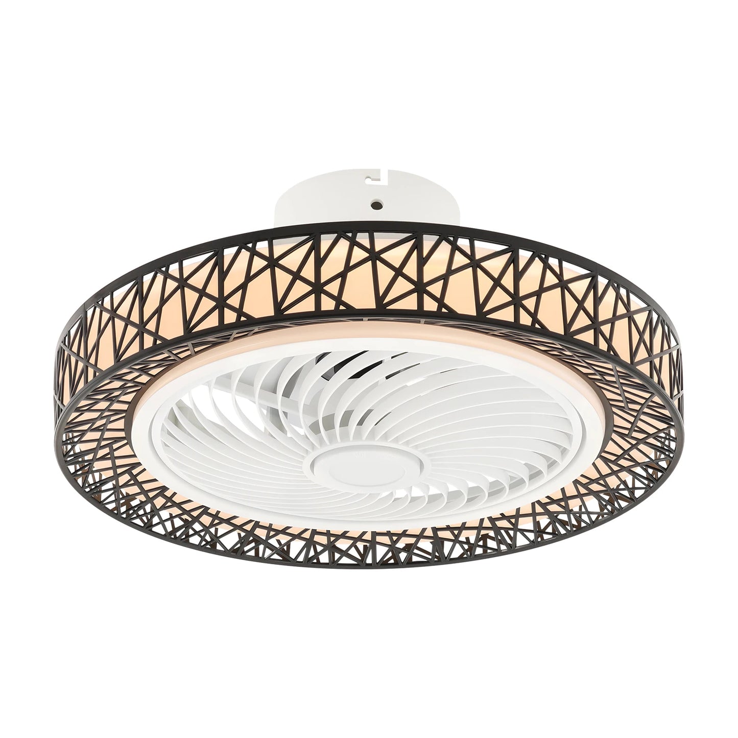 Ceiling Fan Light With Remote Control Modern ABS Low Noise