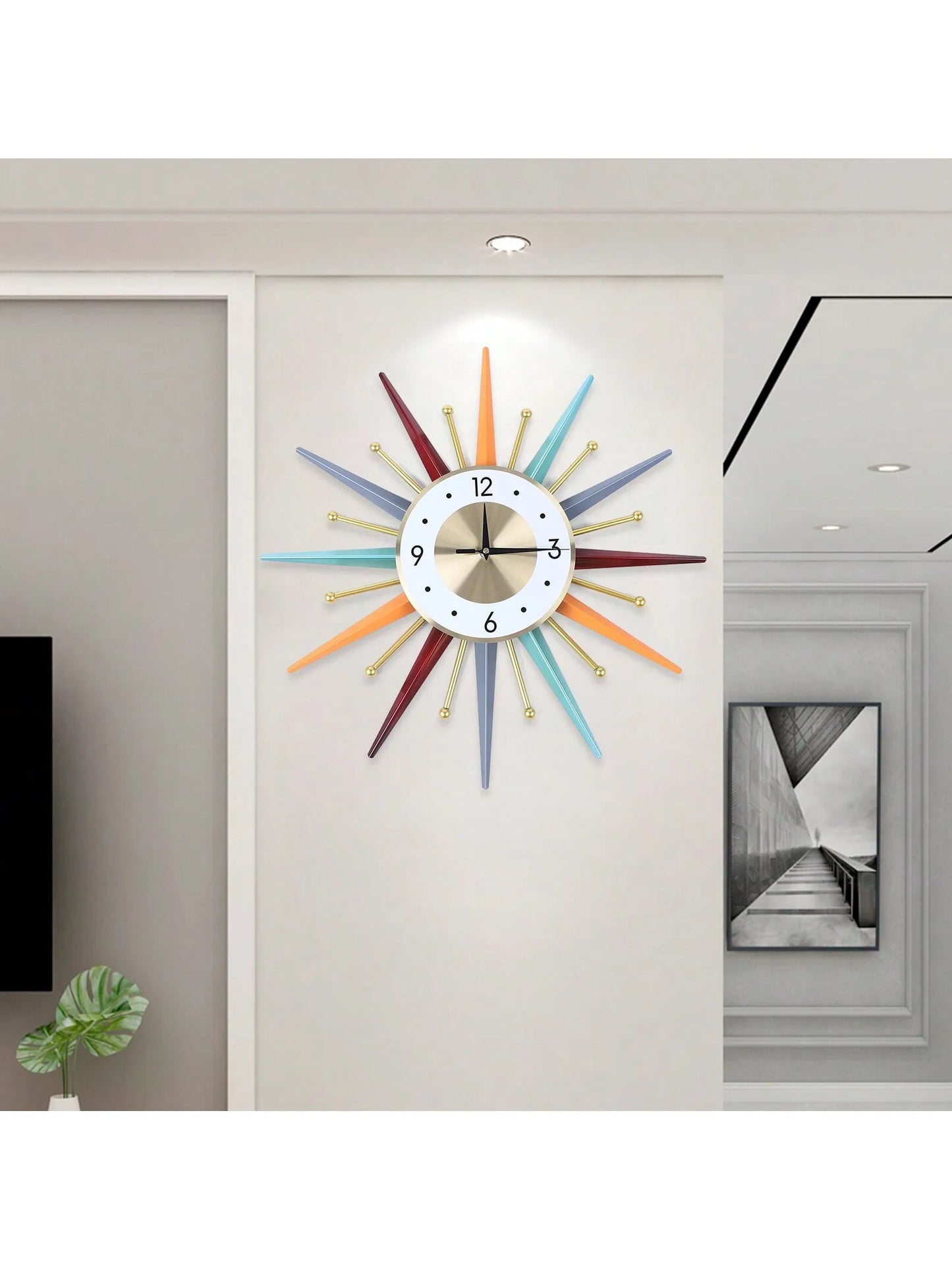 Wall Clock For Living Room Bedroom Study Indoor Outdoor Multiuse