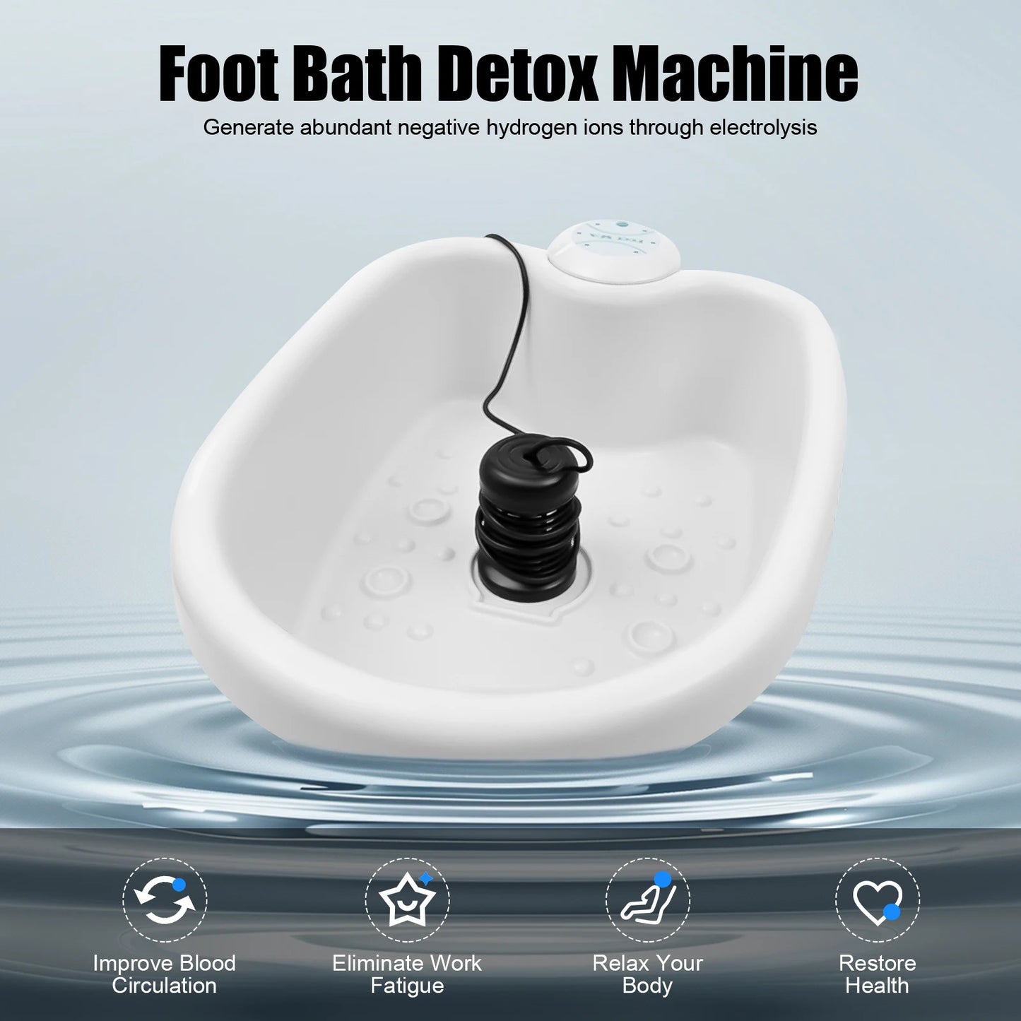 Bymaocar Ionic Foot Bath Detox Machine With Tub Therapy