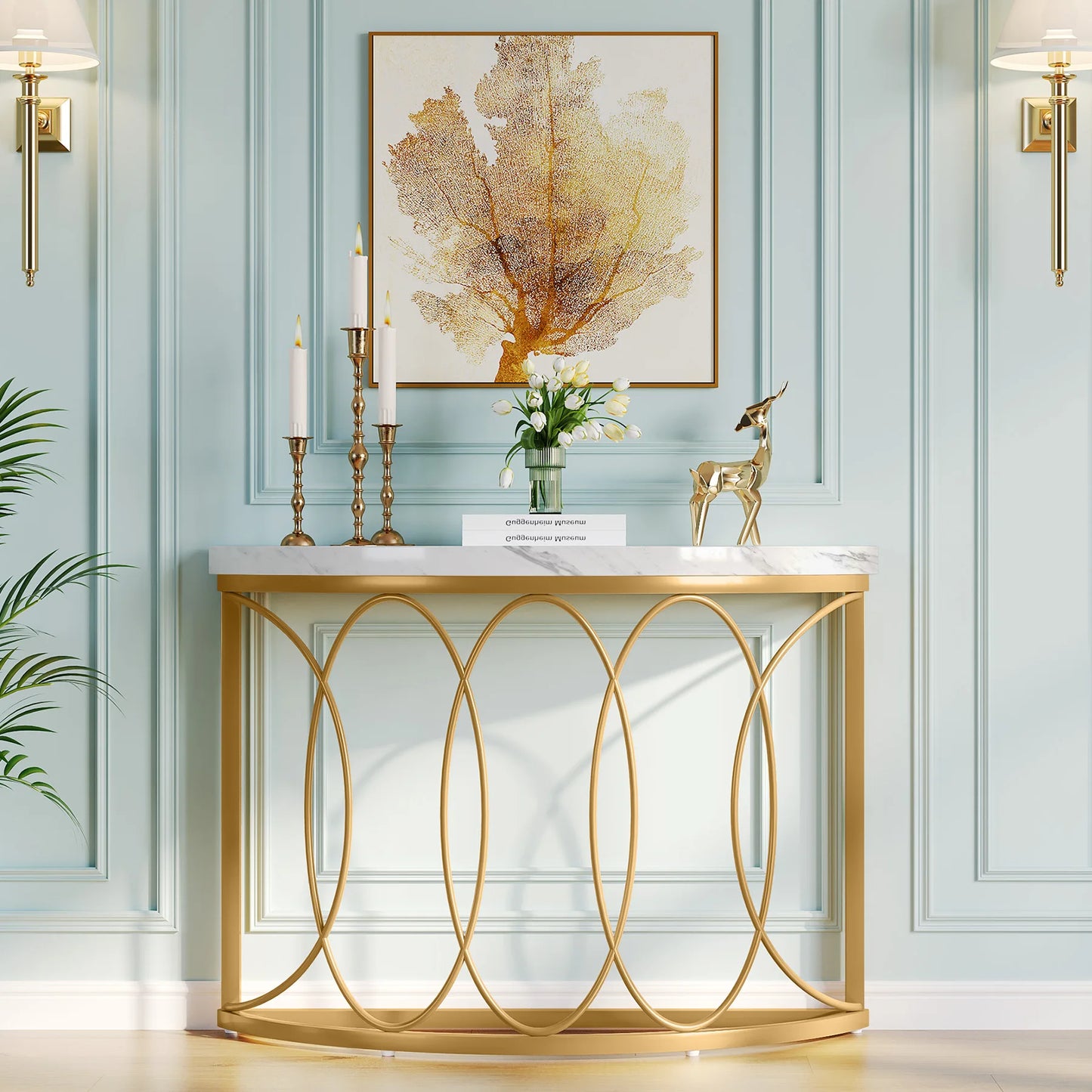 Half Moon Entryway  Console Table